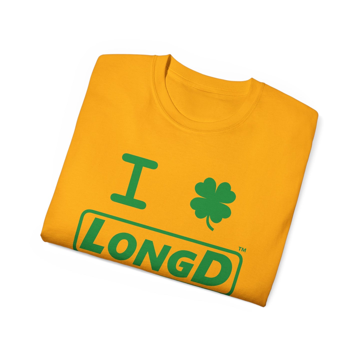 I Clover LongD® Logo Cotton Tee (St. Patrick's Day -Irish Green with 4-leaf clover)