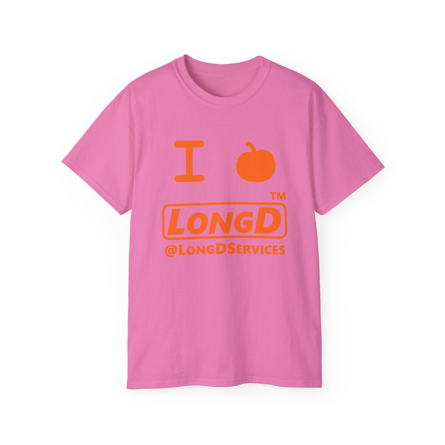 I Pumpkin LongD® Logo Cotton Tee positive orange basic tag logo