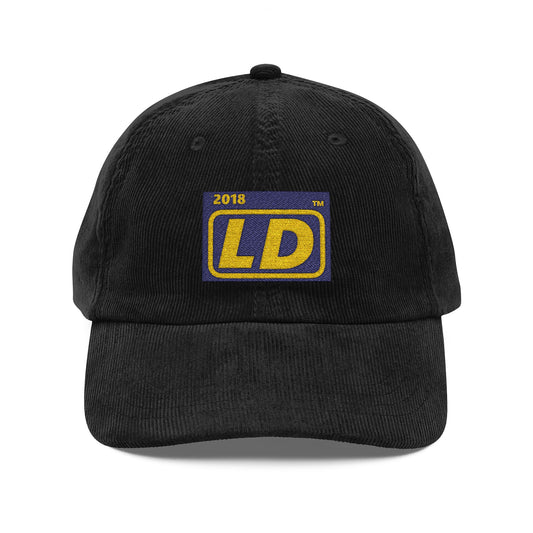 Embroidered Corduroy Cap reverse logo initials