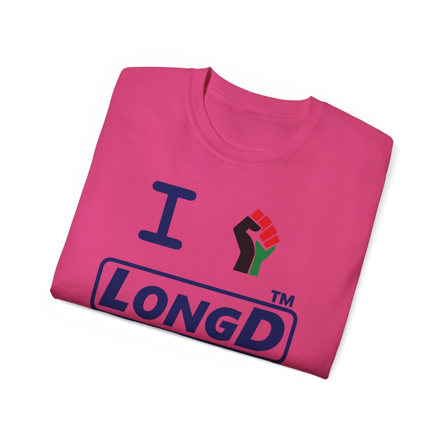I fist LongD official Chicago logo 4-print cotton tee with multicolored fist