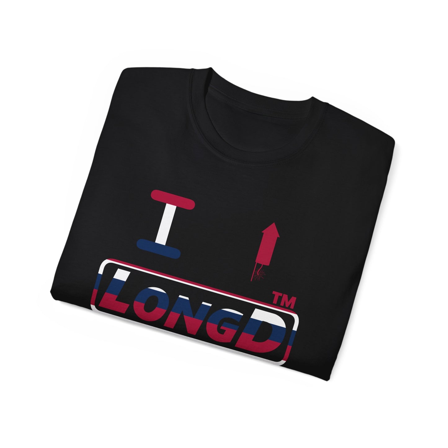 I firecracker LongD positive horizontal 6-striped Chicago logo cotton tee