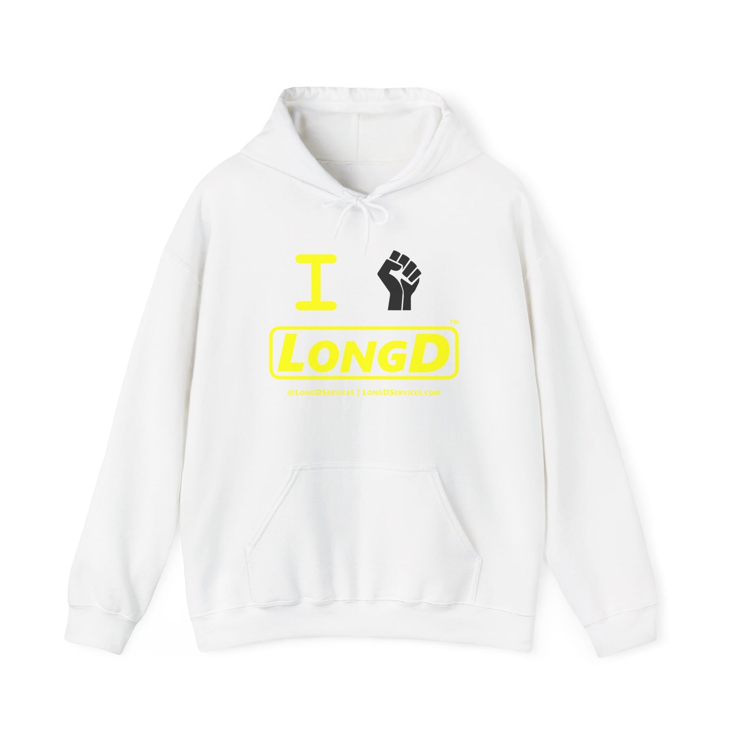 I Fist LongD® Alternate Logo Hoodie with Juneteenth black fist