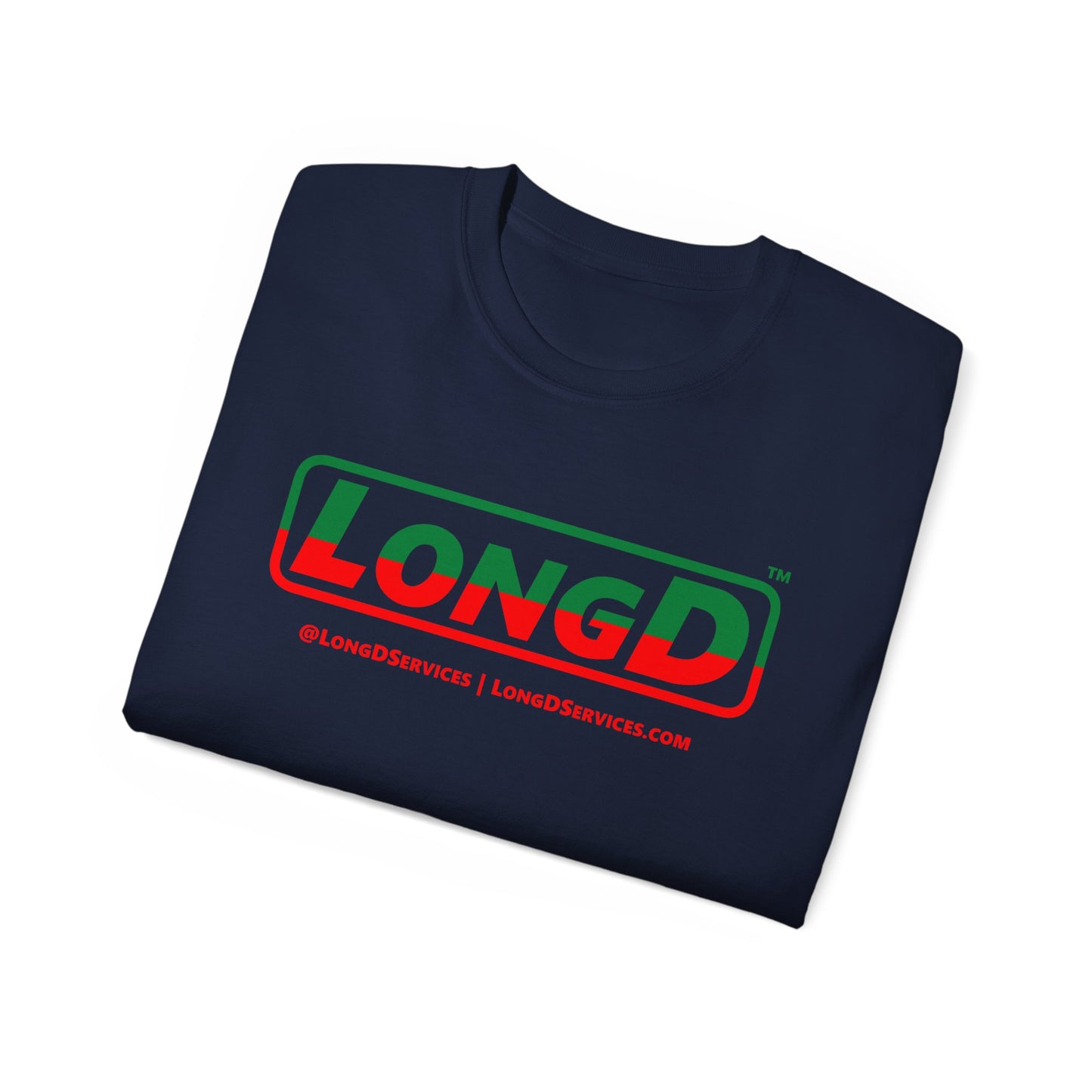 LongD Logo Cotton Tee (xmas green/red half split text)