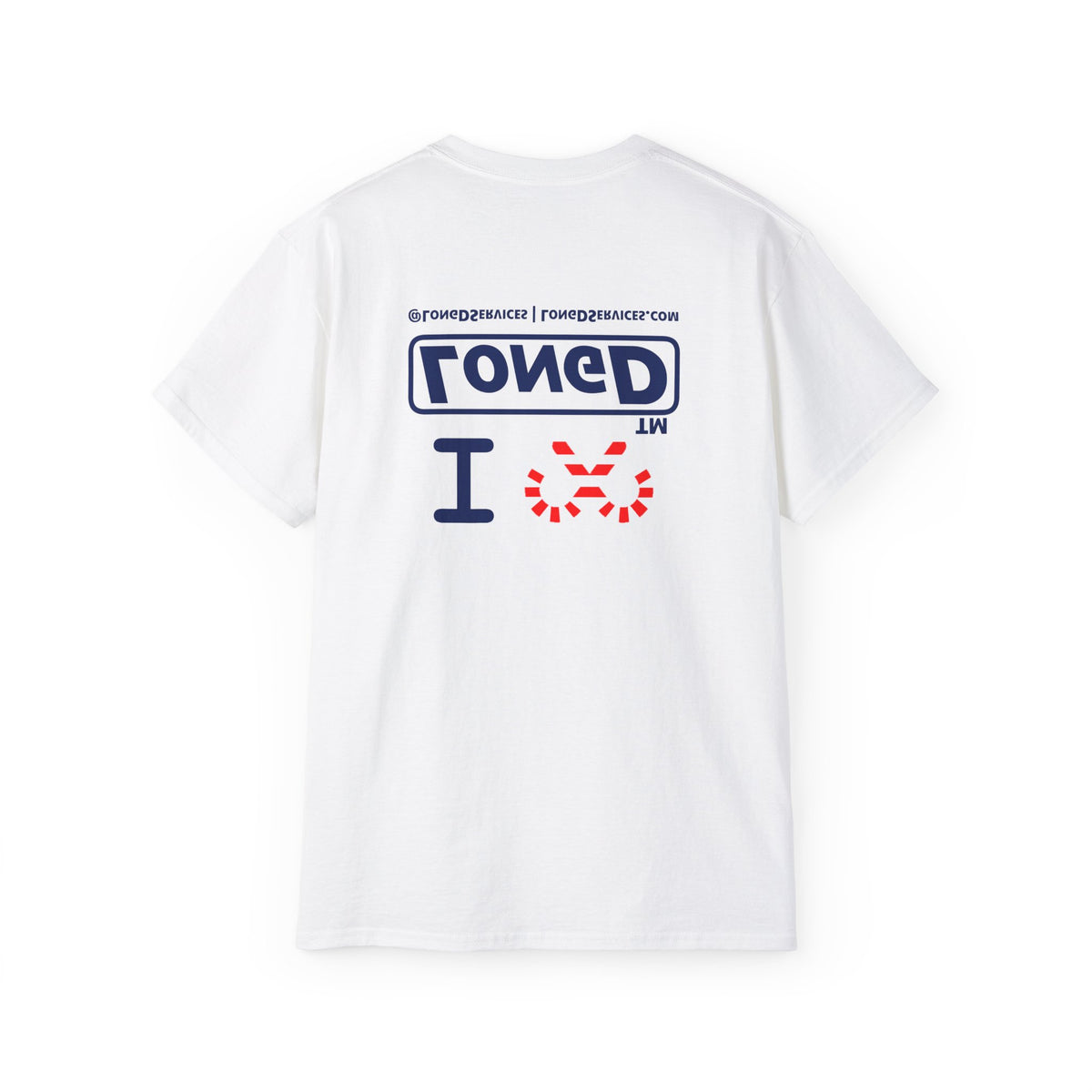 I candy cane LongD Tag-domain positive official basic navy front-back logo cotton tee