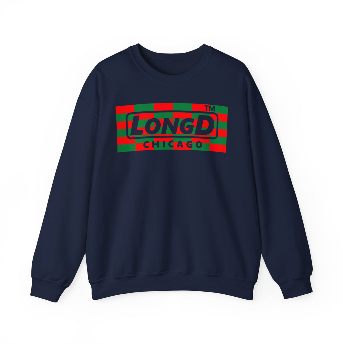 LongD Chicago negative tiled logo (Xmas colors) crewneck sweatshirt