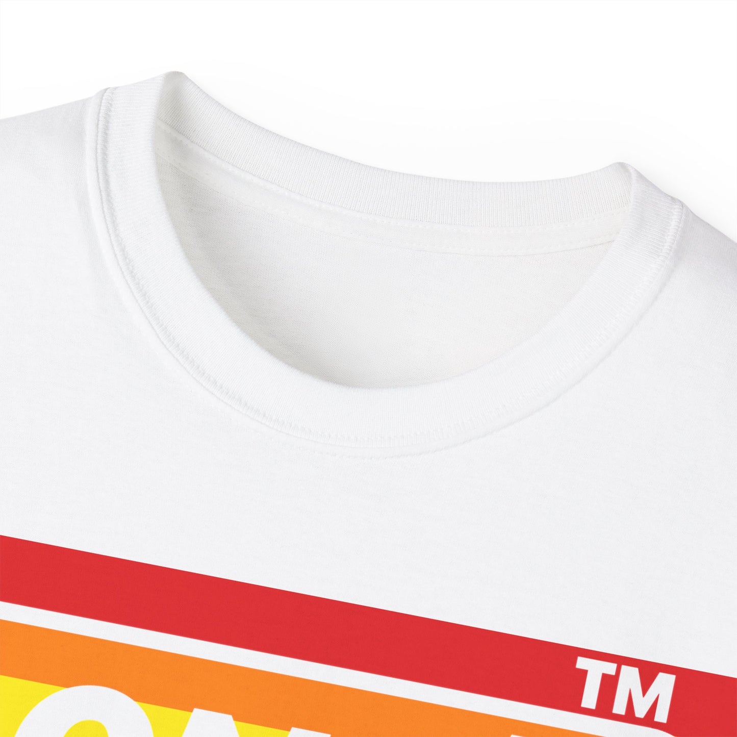 LongD negative horizontal striped Hyde Park logo cotton tee (Pride colors)