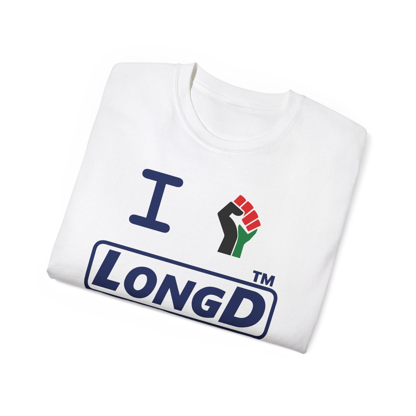 I fist LongD official Hyde Park logo 4-print cotton tee with multicolored fist