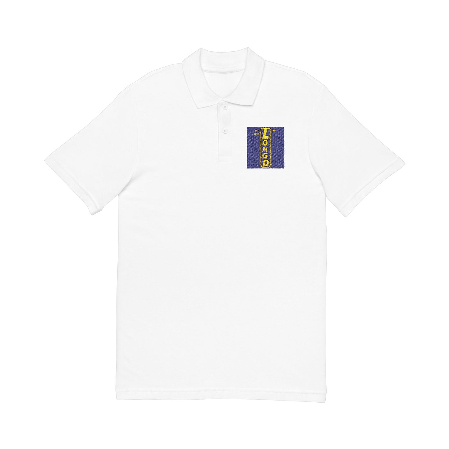 Embroidered LongD reverse official logo upright polo shirt