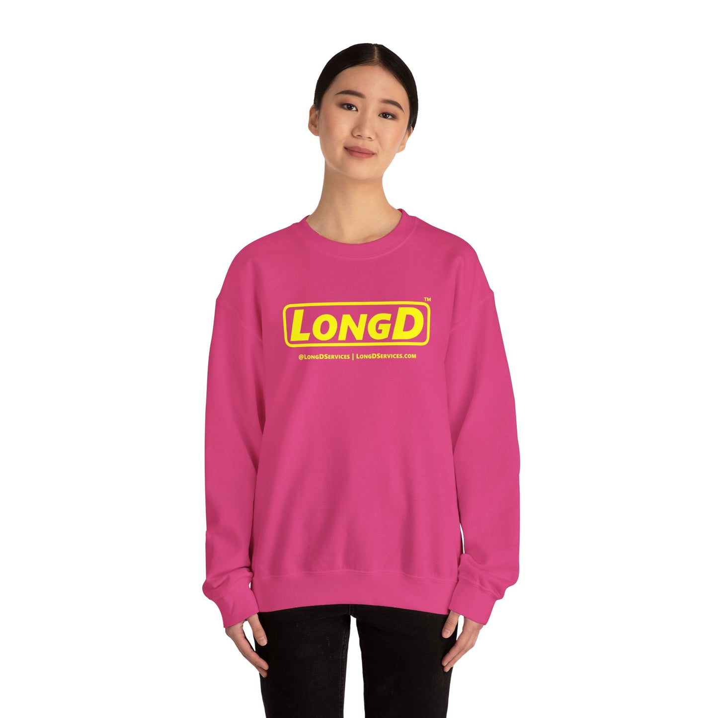 LongD reverse Tag logo crewneck sweatshirt