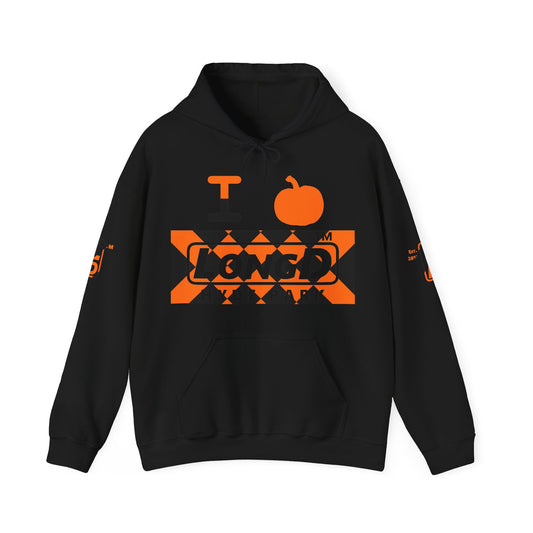 I pumpkin LongD Hyde Park negative stylized argyle 4-print logo hoodie