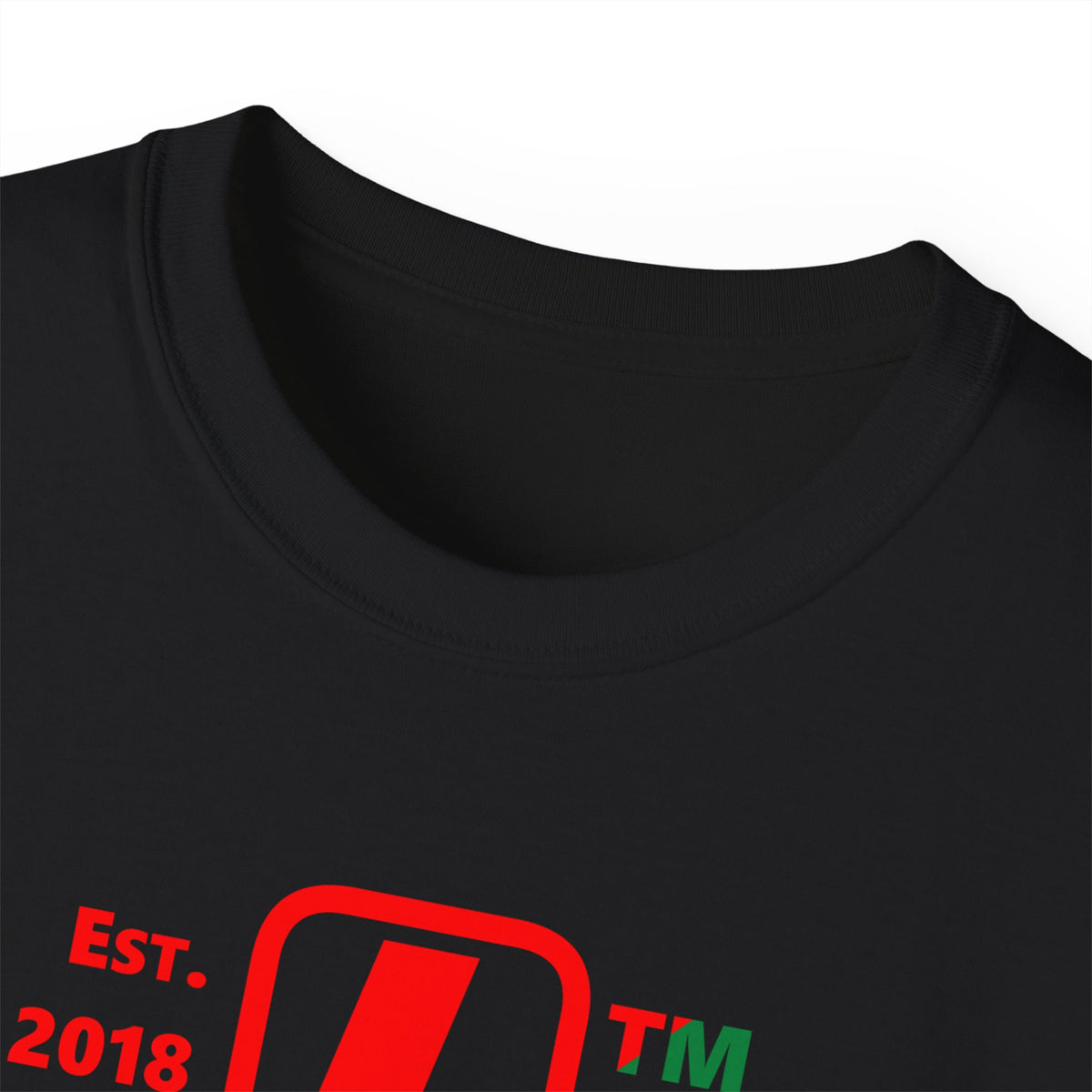 LongD Chicago positive upright pixel-weighted 4-striped logo (Xmas colors) cotton tee