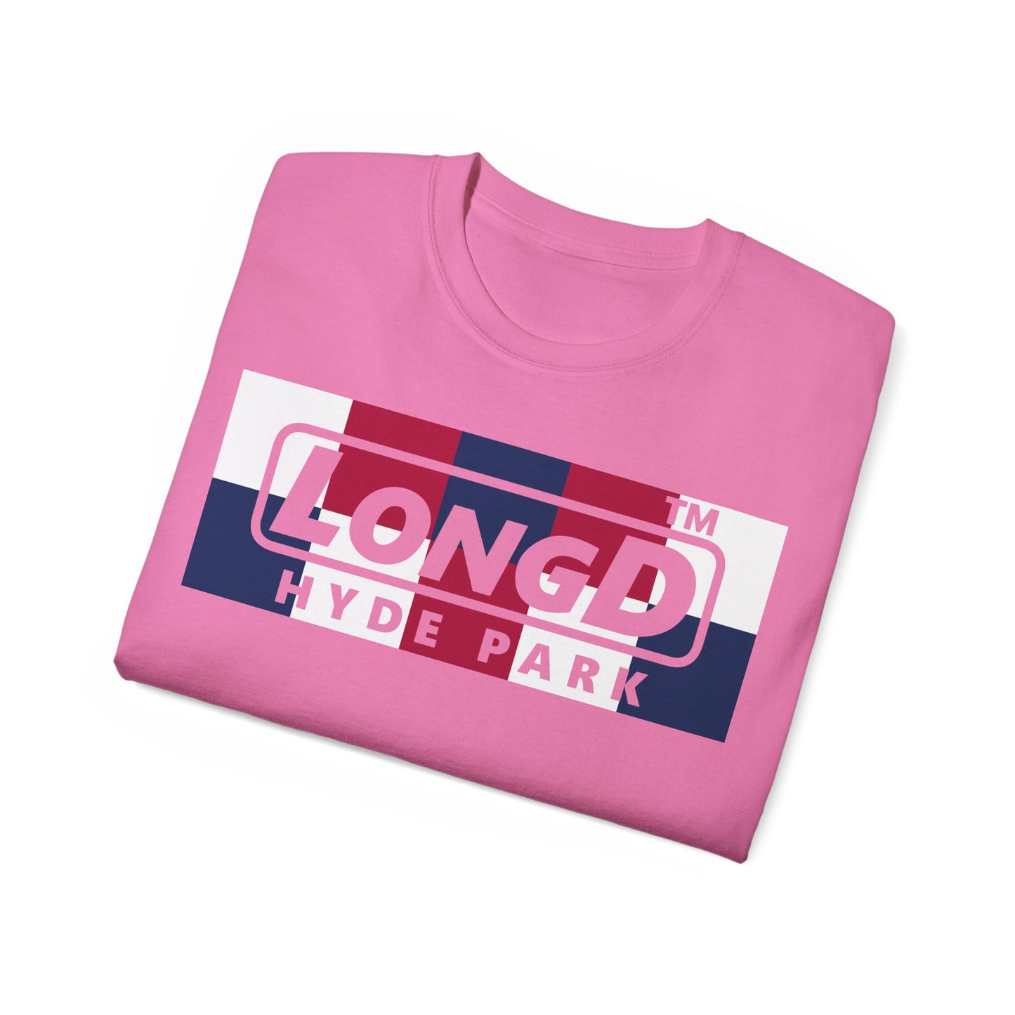 LongD negative 2x5 Hyde Park logo cotton tee (patriotic colors)