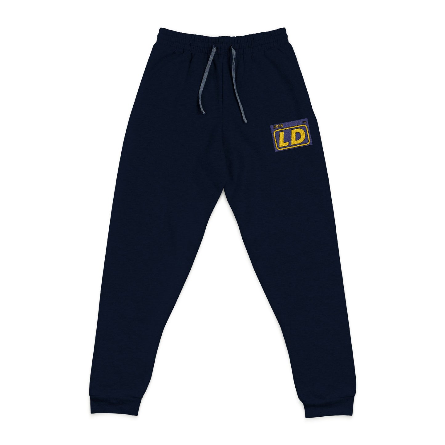 Embroidered unisex joggers reverse logo initials