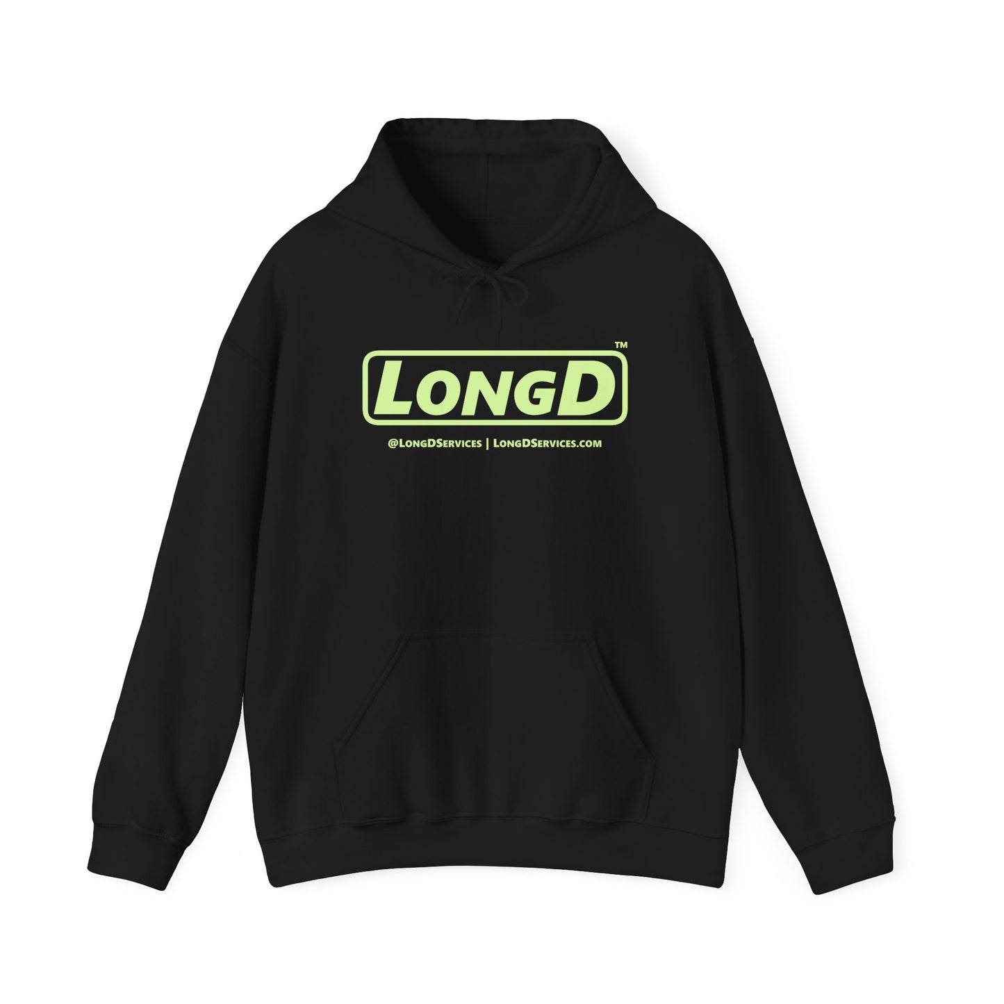 LongD® Logo Hoodie pastel green text