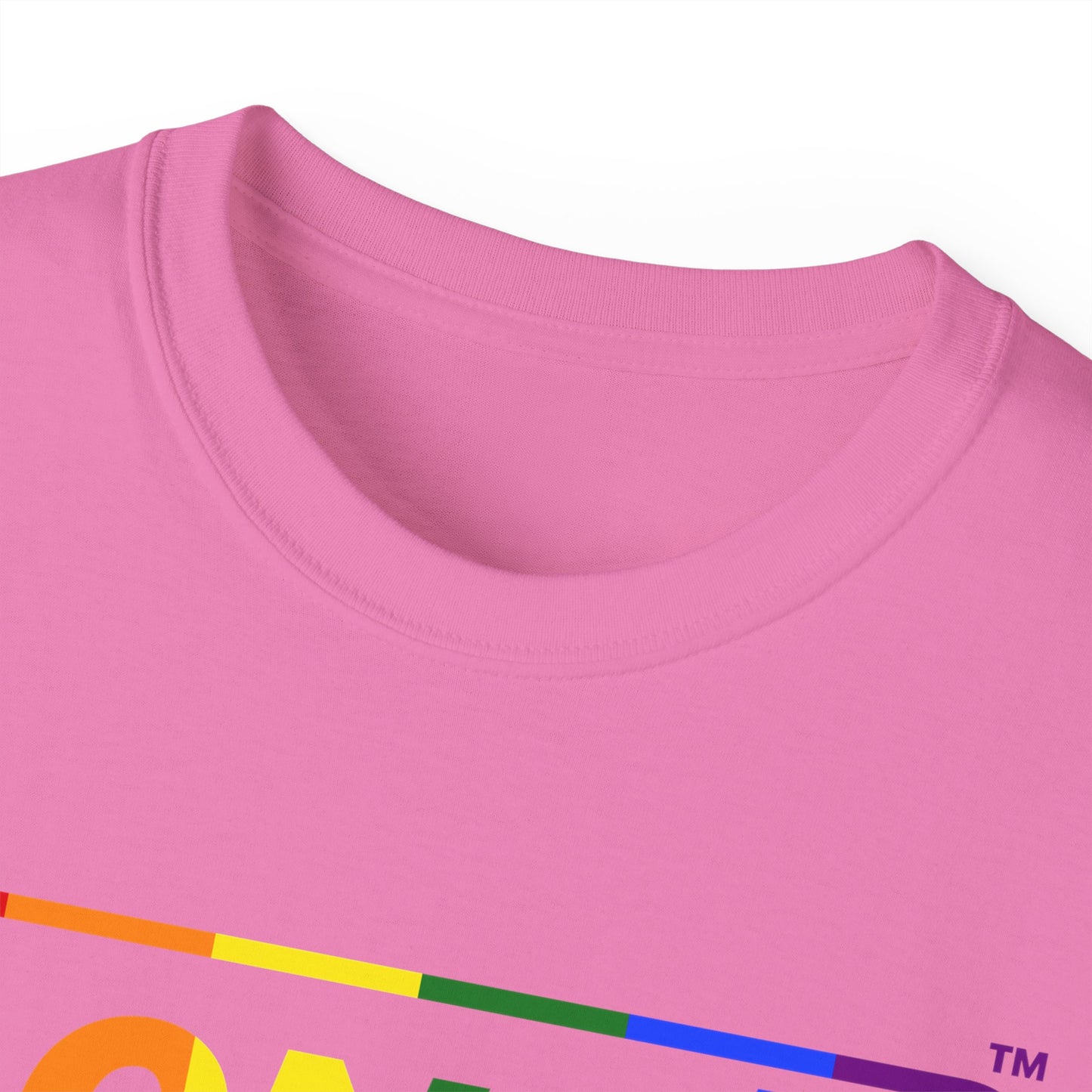 LongD® Logo Cotton Tee Pride rainbow positive top negative bottom text