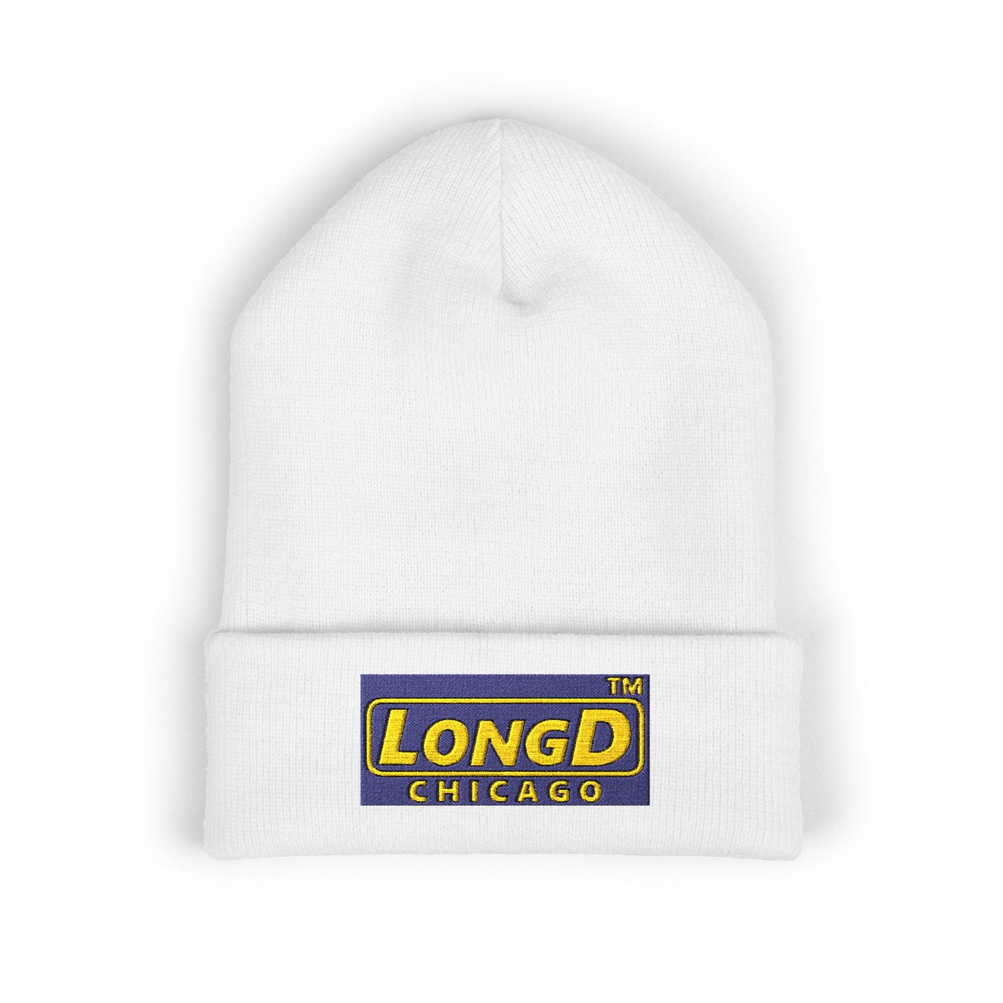 Embroidered Classic Cuffed Beanie Reverse Chicago Logo