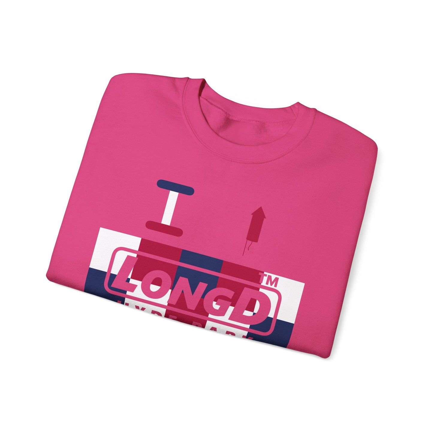 I firecracker LongD negative 2x5 Hyde Park logo crewneck sweatshirt