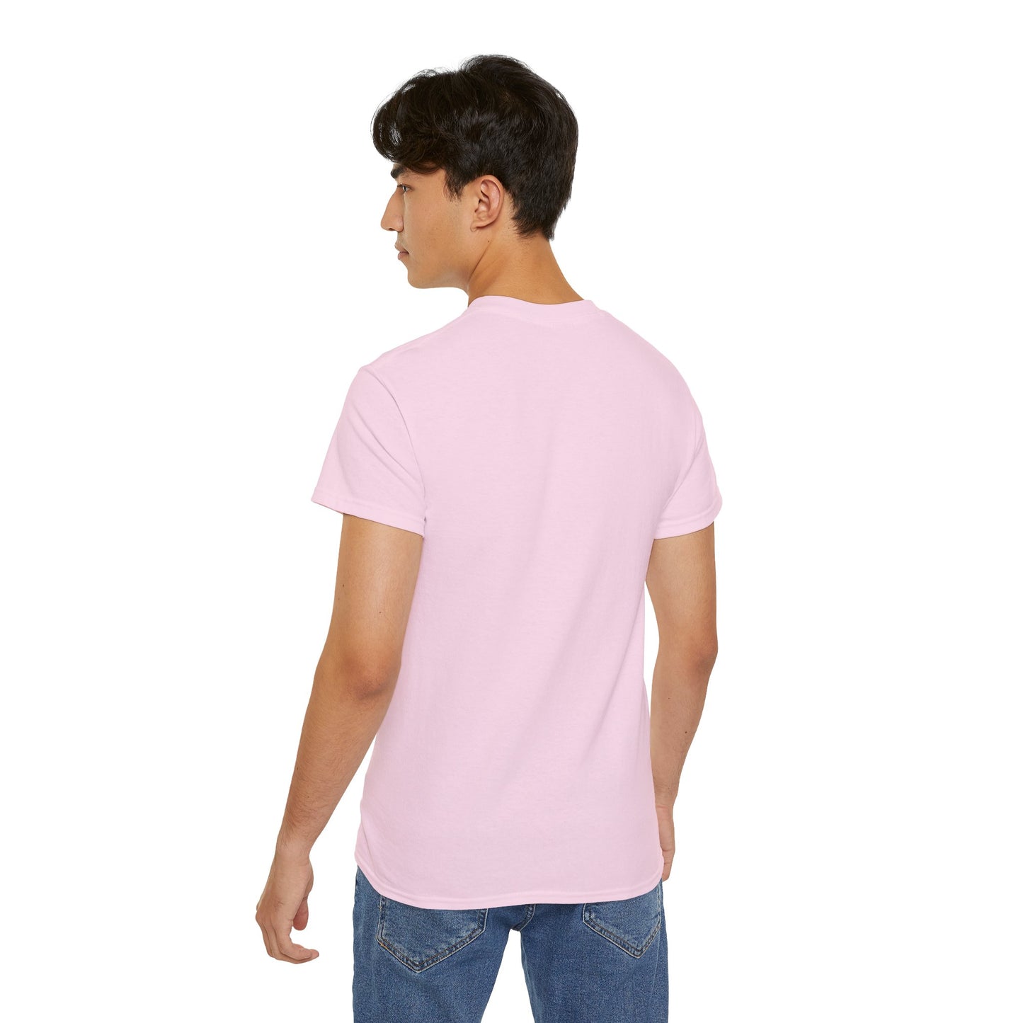 LongD positive vertical striped Hyde Park logo cotton tee (Pride colors)