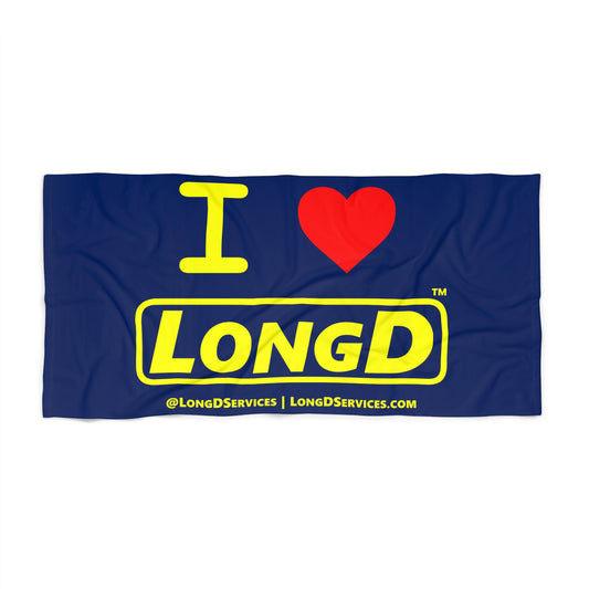I Luv LongD Reverse Beach Towel