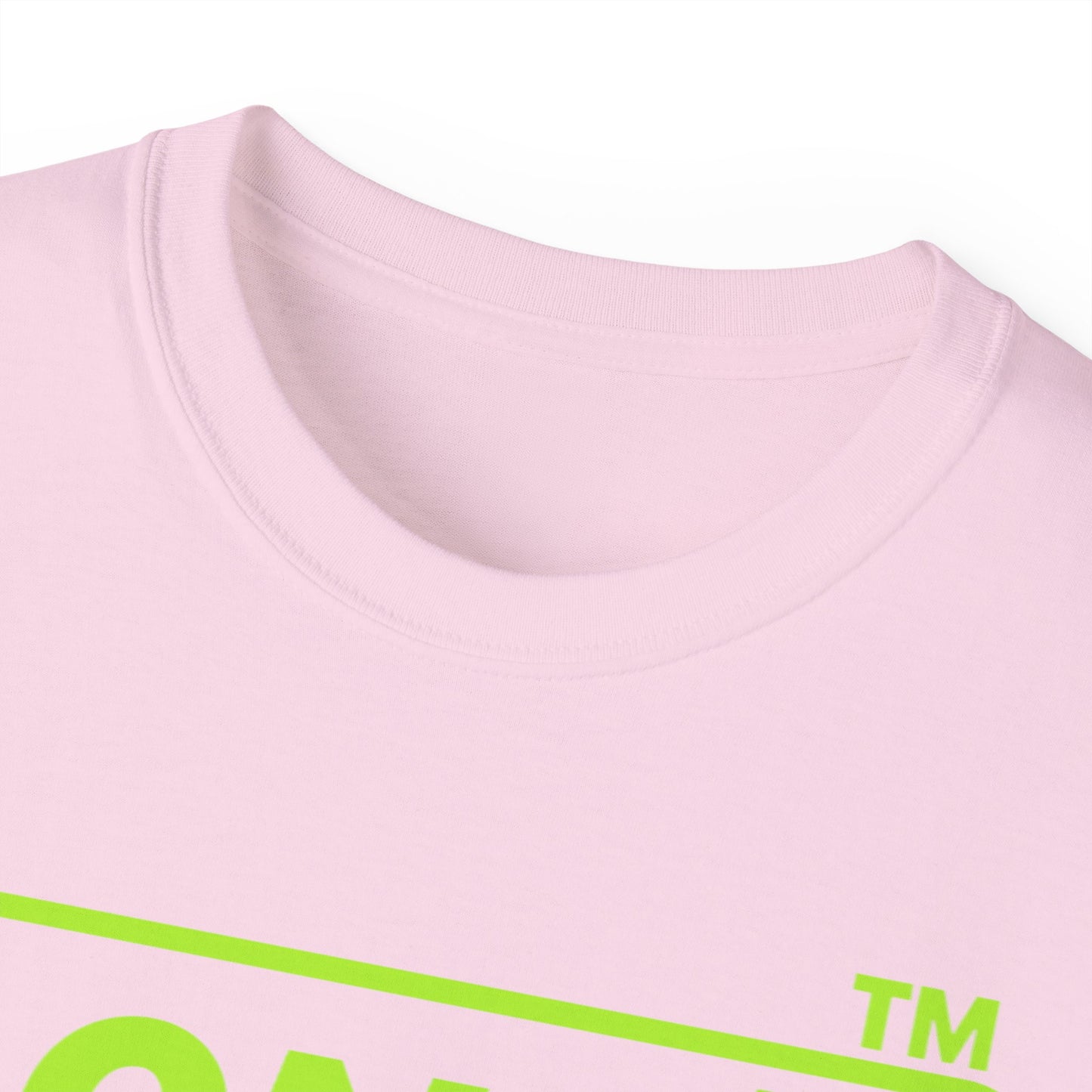 LongD® positive lime green Tag Logo Cotton Tee