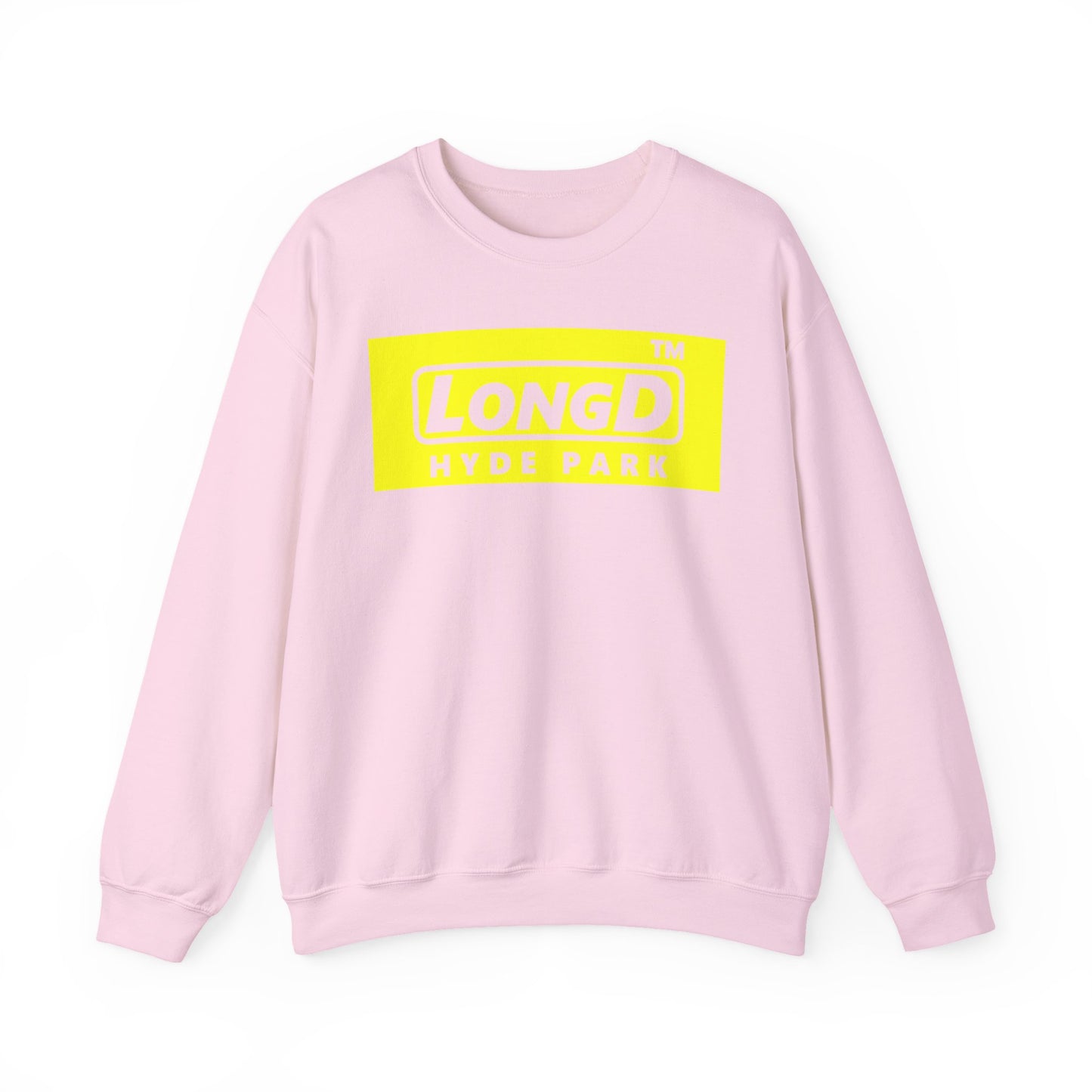 LongD negative reverse Hyde Park logo crewneck sweatshirt