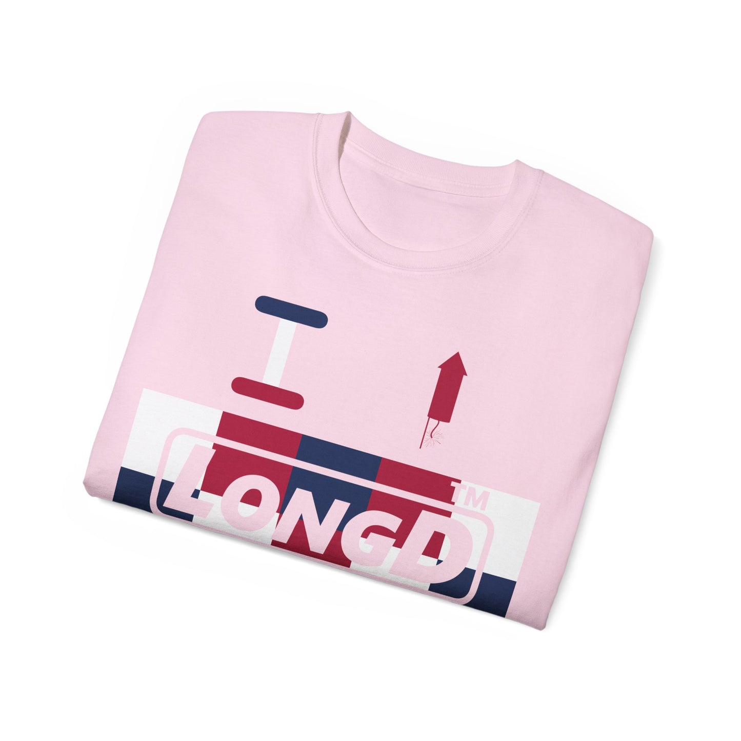 I firecracker LongD negative 2x5 tag logo cotton tee