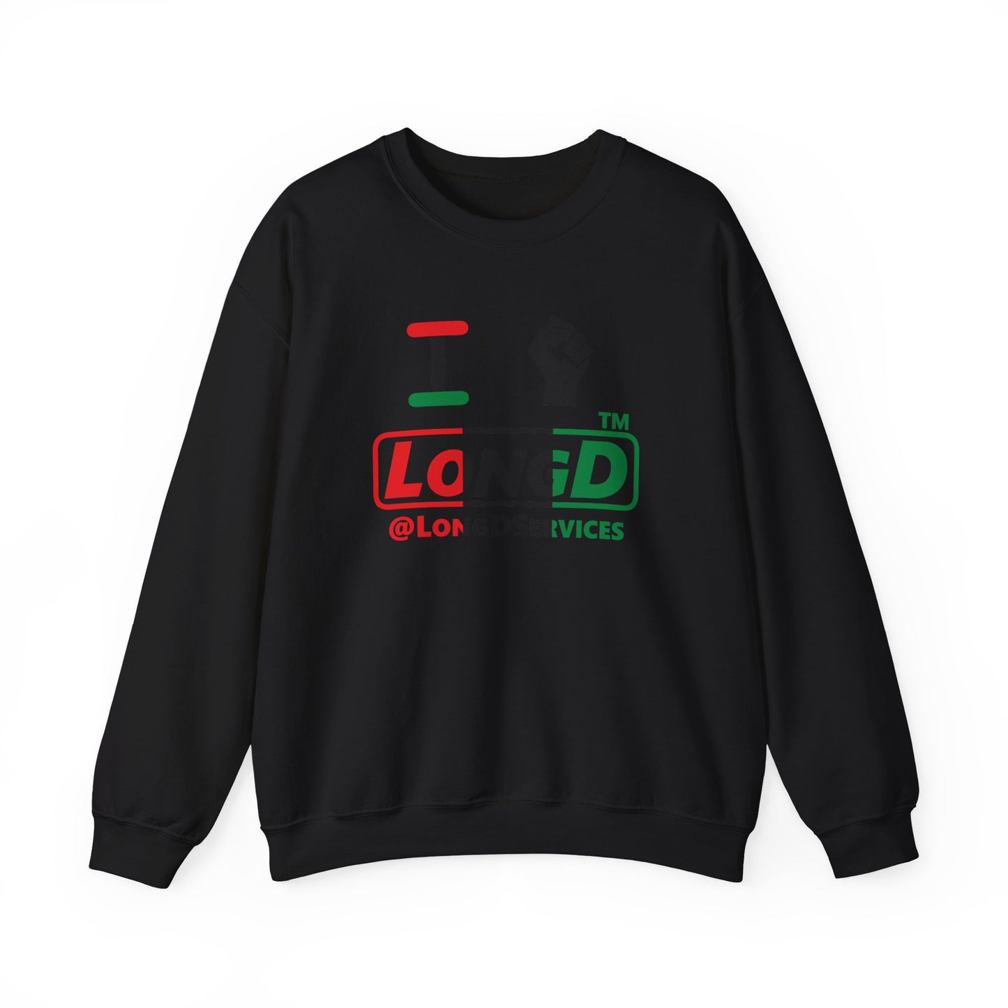 I fist LongD positive vertical 3-striped tag logo crewneck sweatshirt
