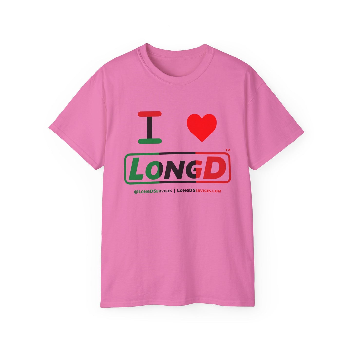 I Luv LongD® Logo Cotton Tee Juneteenth positive thirds text