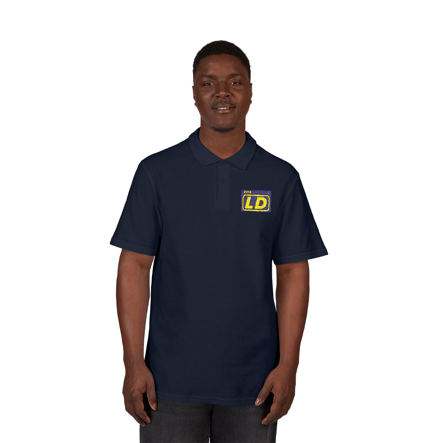 Embroidered LongD reverse official logo initials polo shirt