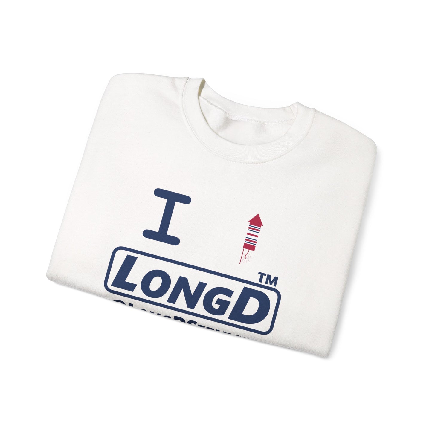 I firecracker LongD official basic tag logo crewneck sweatshirt