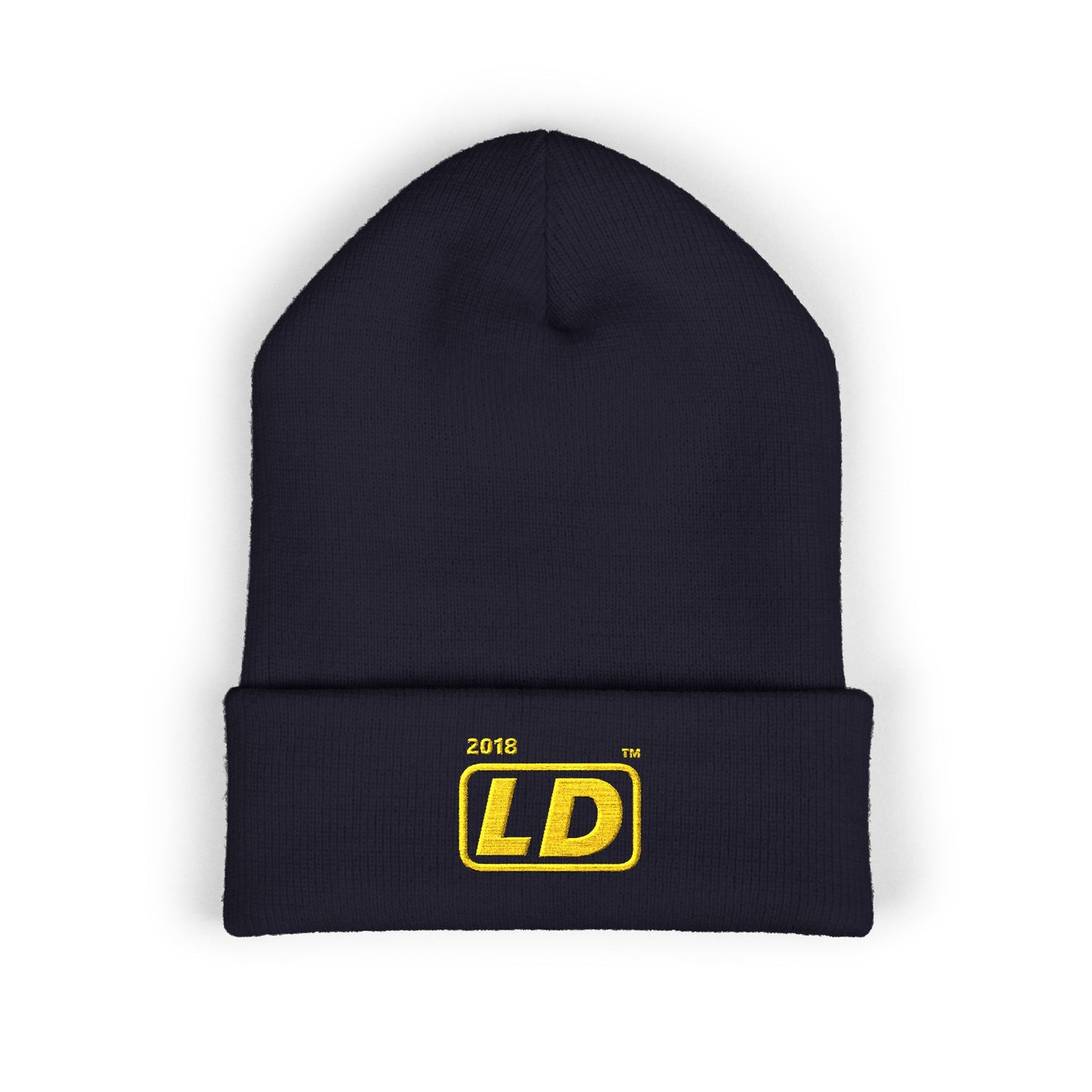 Embroidered Classic Cuffed Beanie reverse official basic logo initials