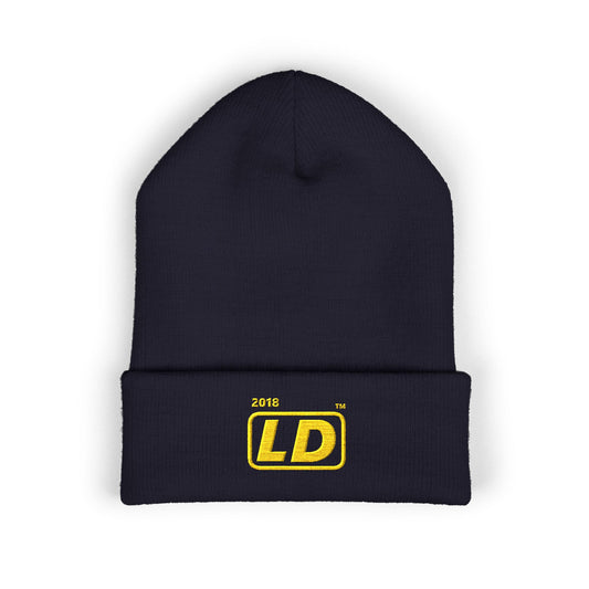 Embroidered Classic Cuffed Beanie reverse official basic logo initials