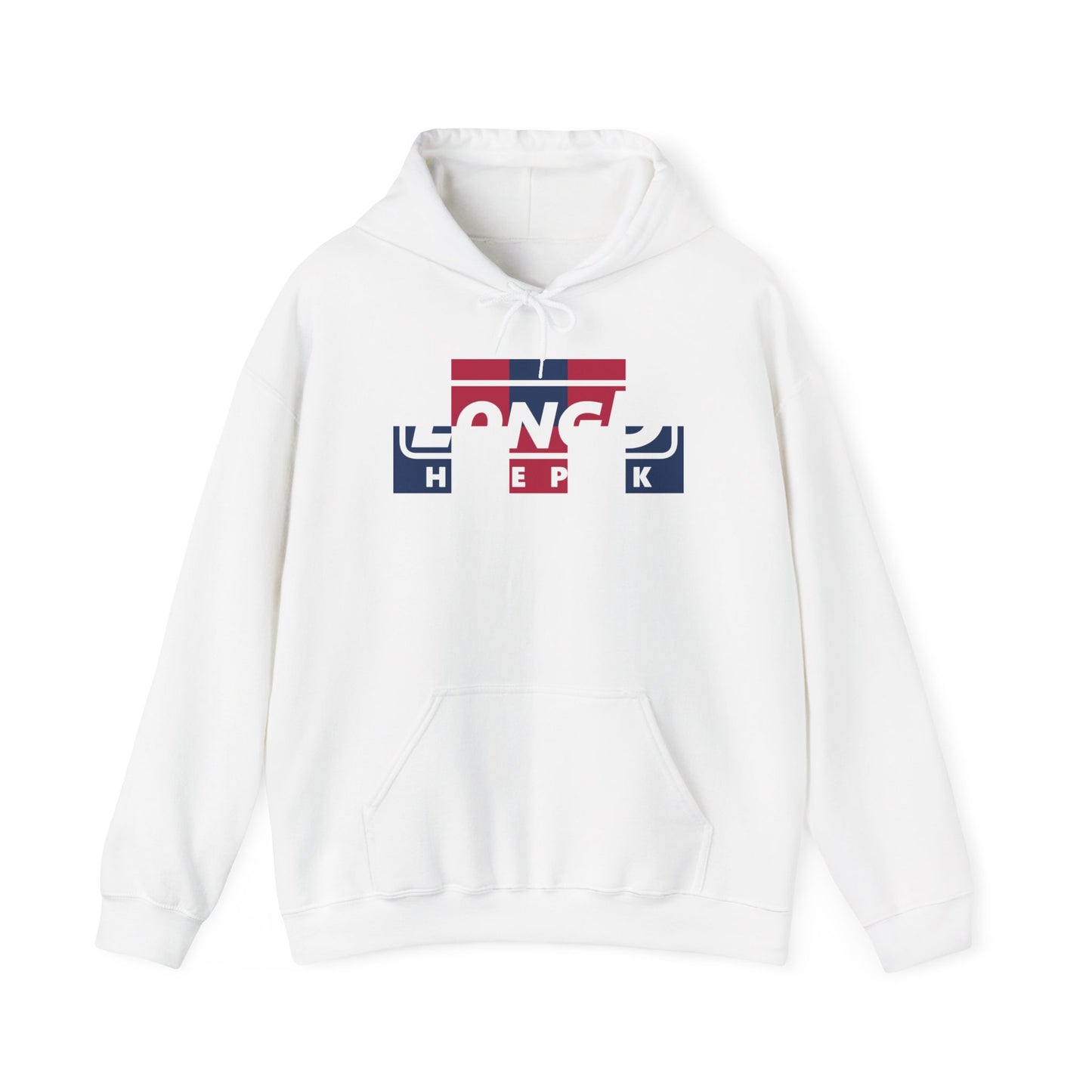 LongD® negative 2x5 Hyde Park logo hoodie (patriotic colors)