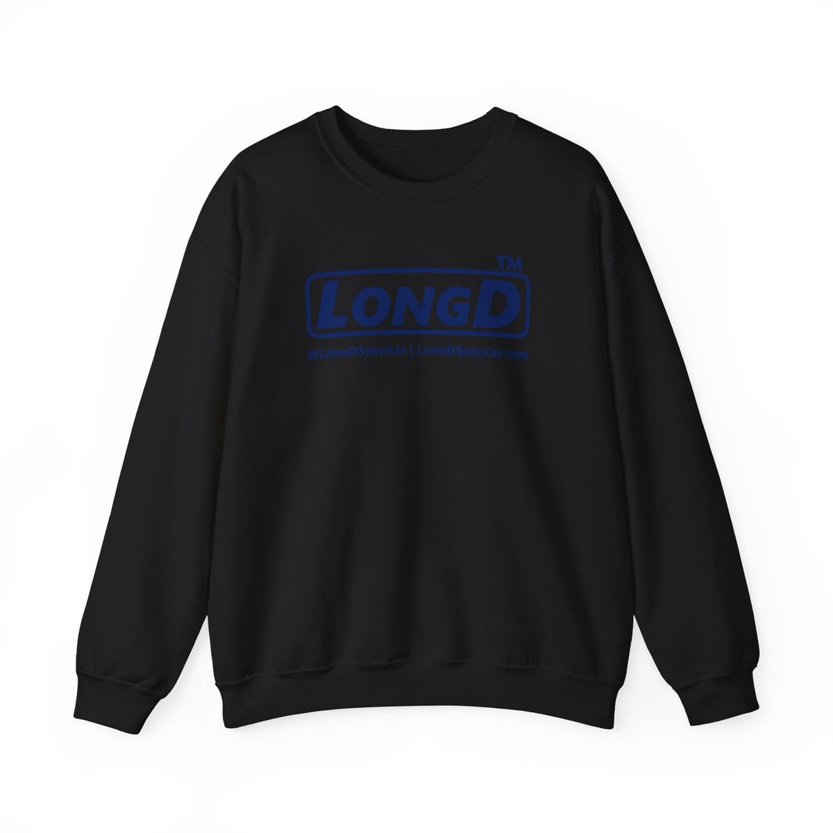 LongD Tag-domain positive official basic logo crewneck sweatshirt