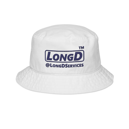 Embroidered official basic tag logo bucket hat