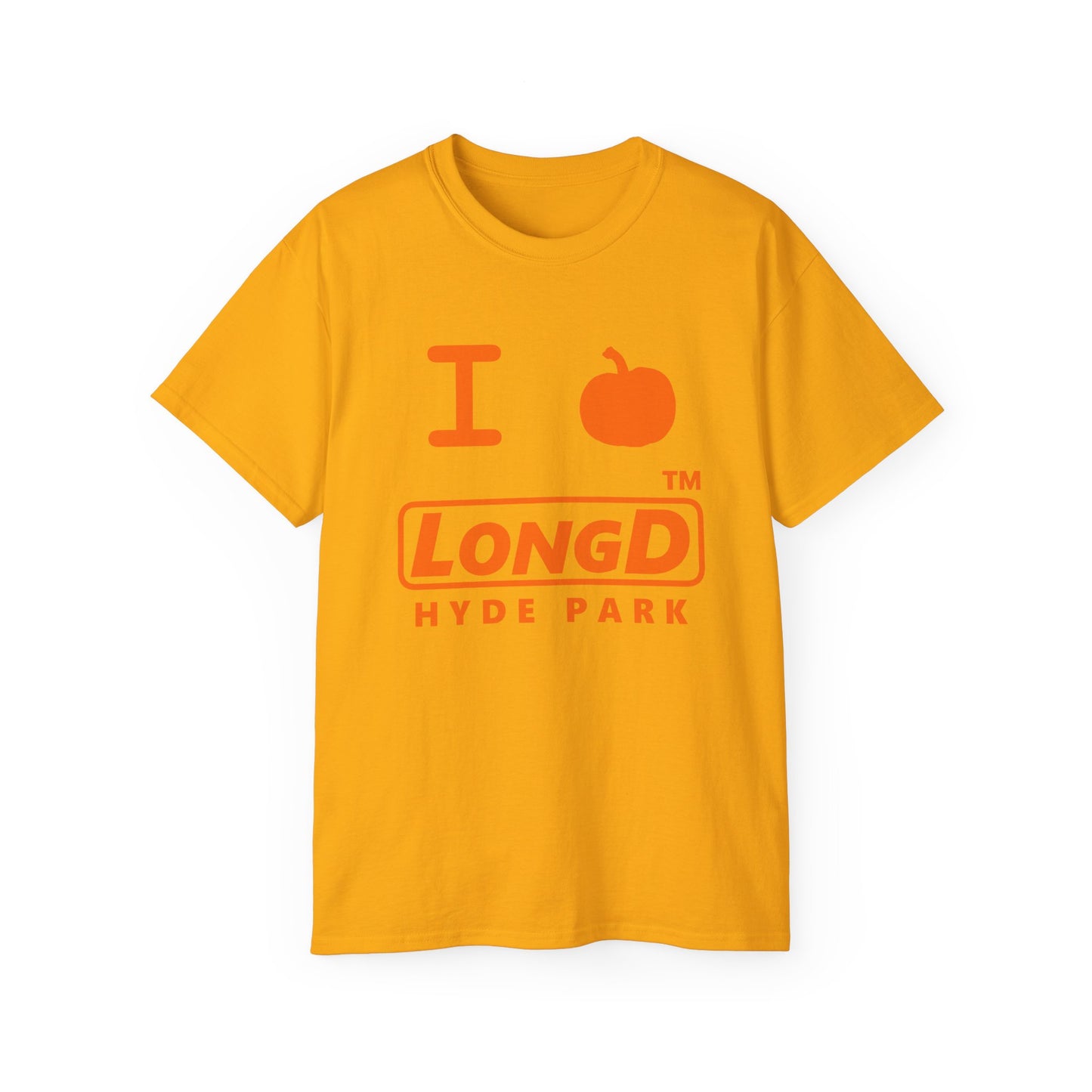 I Pumpkin LongD® Logo Cotton Tee positive orange basic Hyde Park logo
