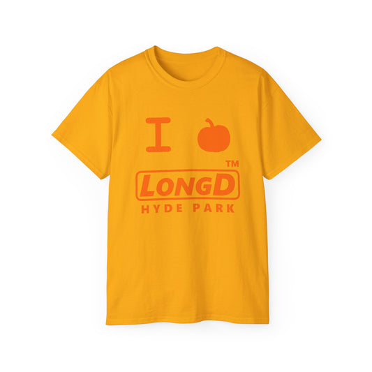 I Pumpkin LongD® Logo Cotton Tee positive orange basic Hyde Park logo