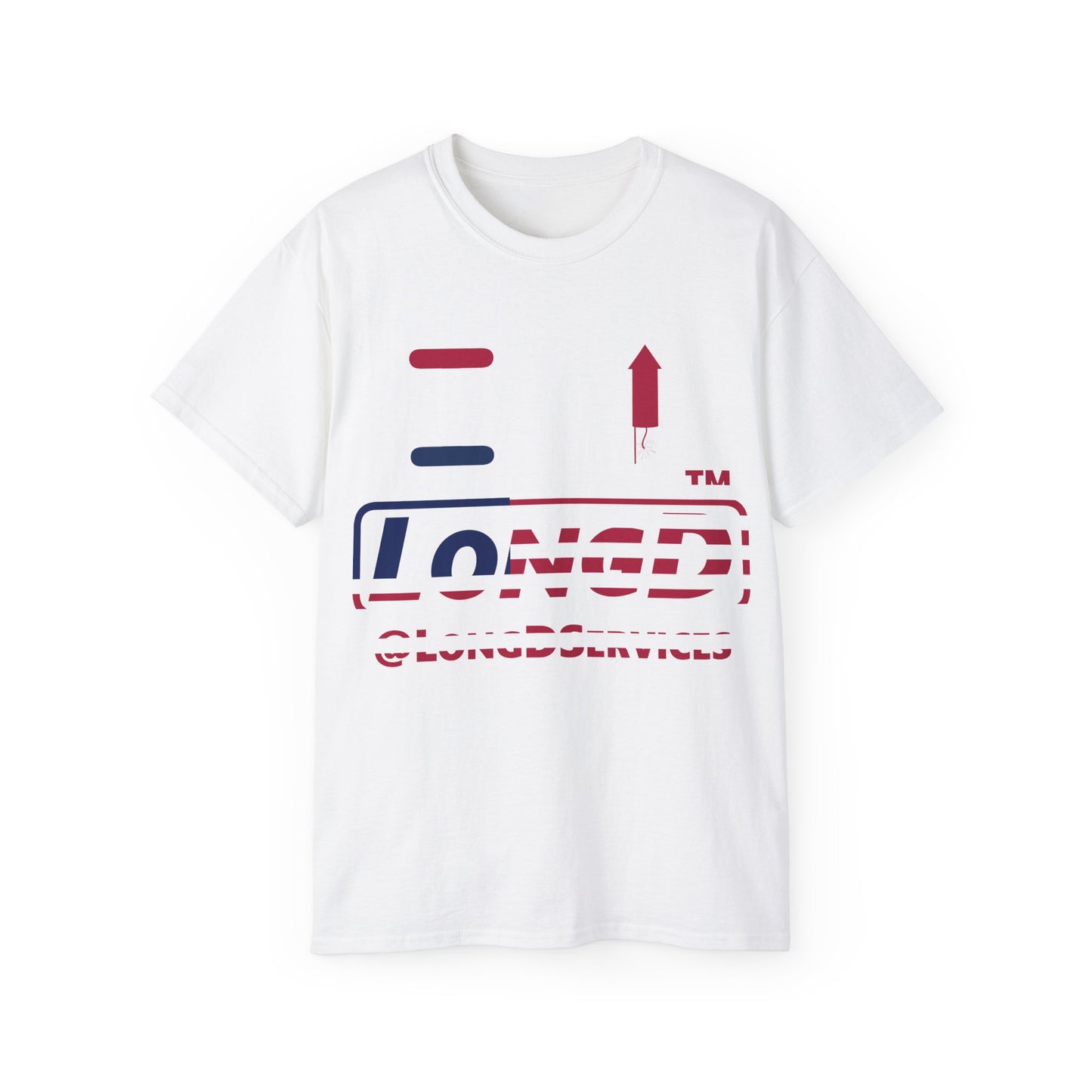 I firecracker LongD positive flag tag logo cotton tee