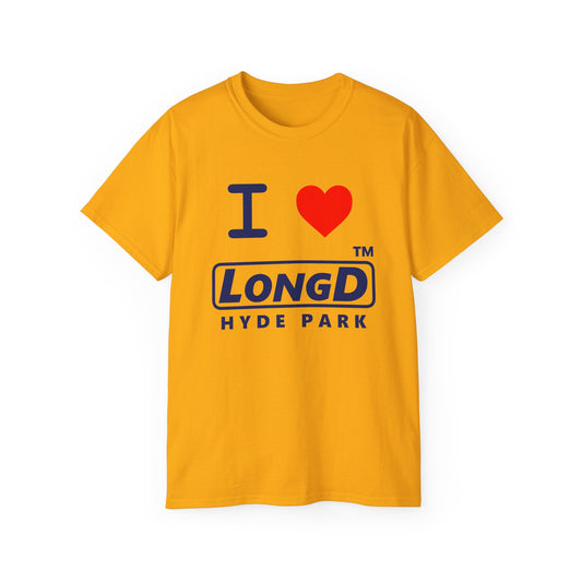 I Luv LongD® Logo Cotton Tee positive official basic Hyde Park logo