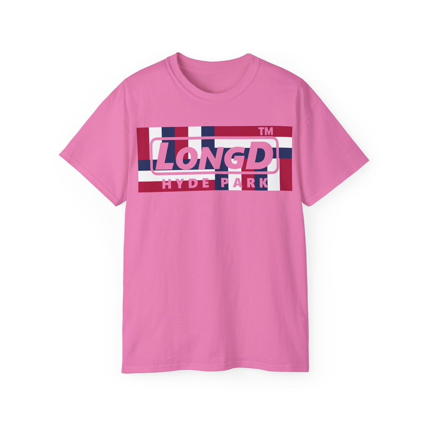 LongD negative modified windmill Hyde Park logo cotton tee (patriotic colors)