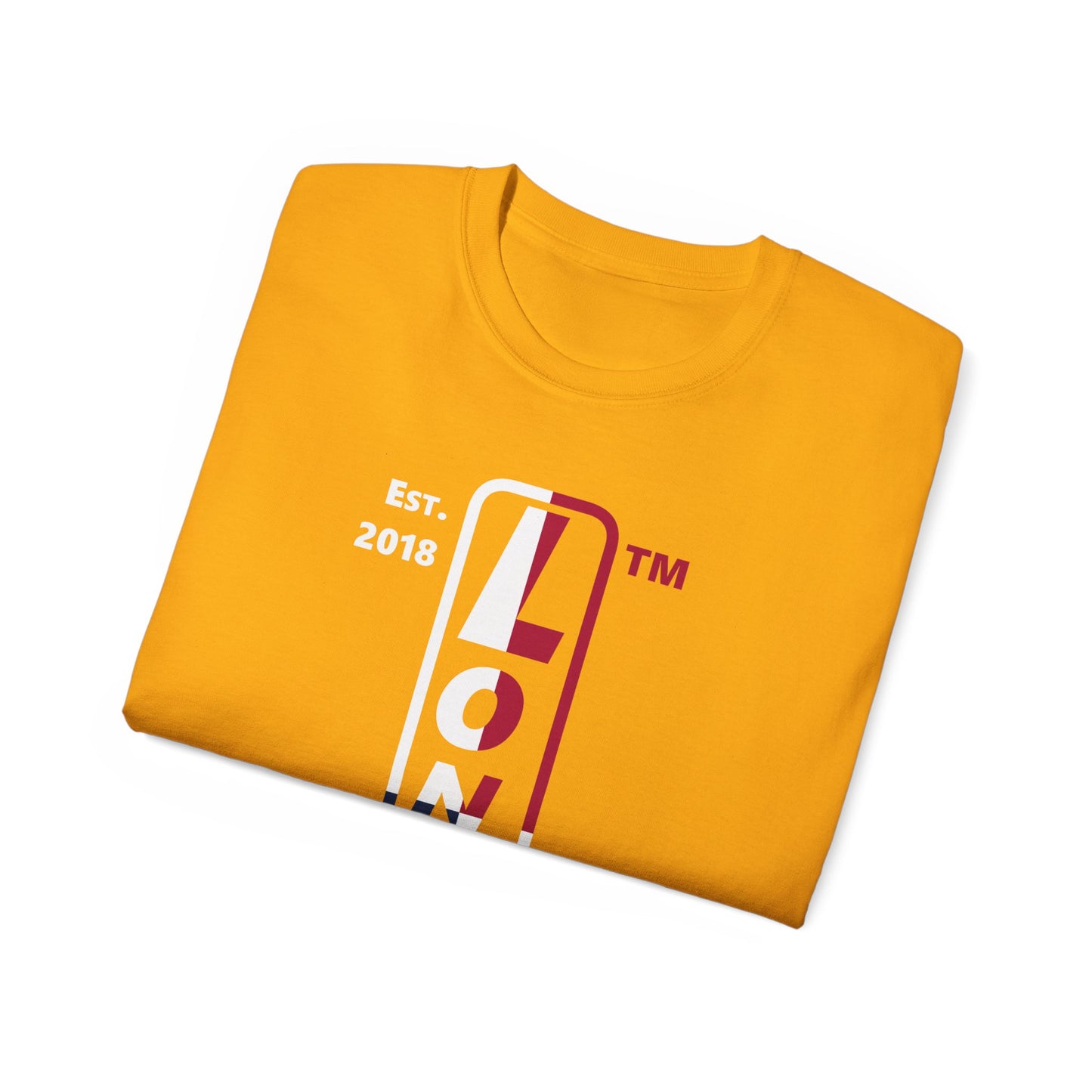 LongD cotton tee positive quarters Hyde Park upright logo (Patriotic colors)