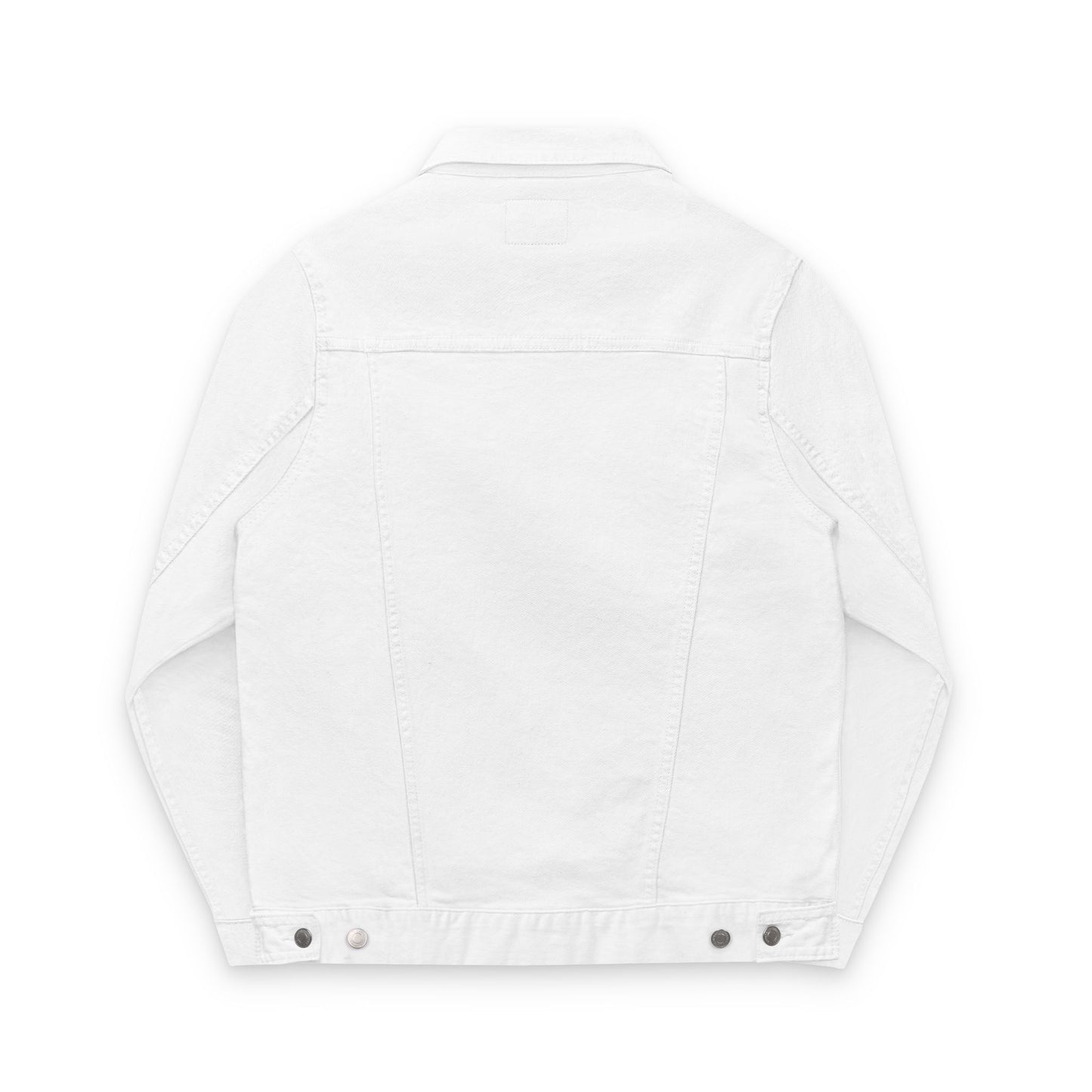 Embroidered Unisex Denim Jacket Reverse Basic Logo
