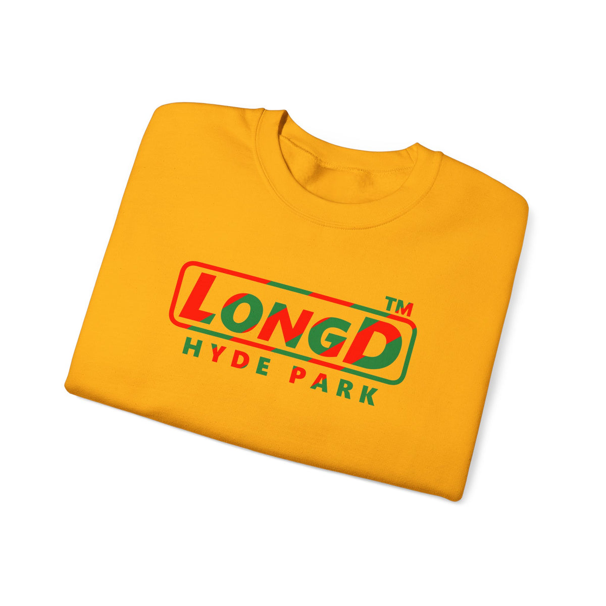 LongD Hyde Park positive pixel-weighted 6-striped logo (Xmas colors) crewneck sweatshirt