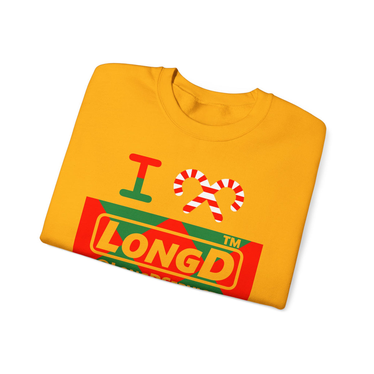 I candy cane LongD Tag negative big argyle logo crewneck sweatshirt