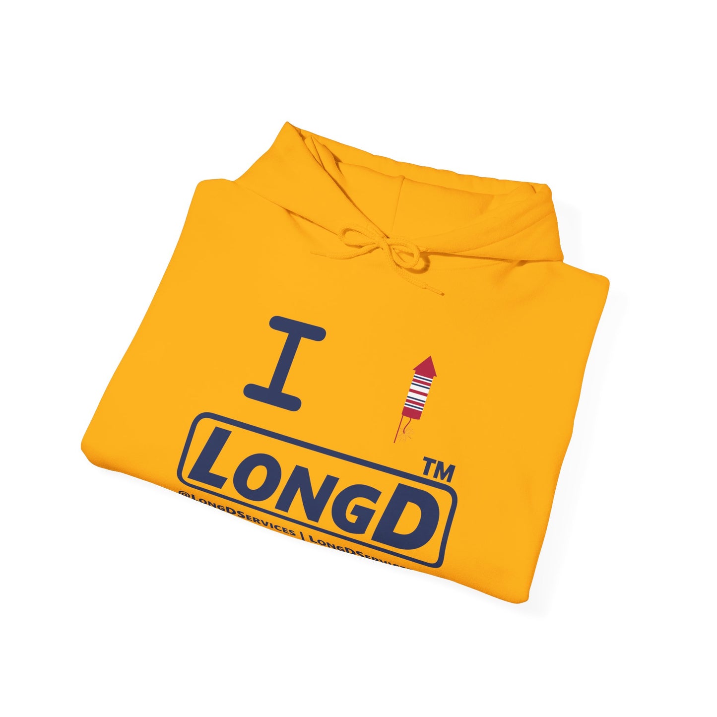 I firecracker LongD® positive basic official tag-domain logo hoodie