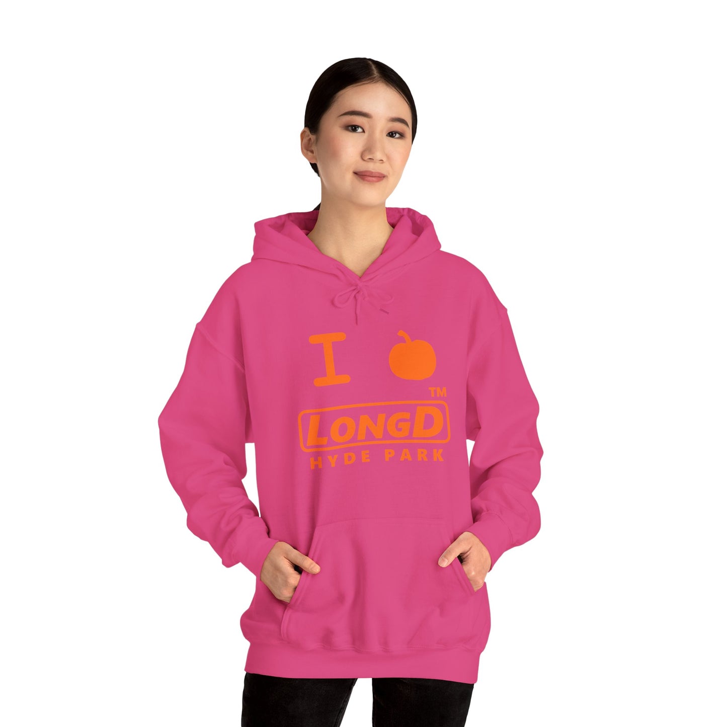 I Pumpkin LongD® Logo Hoodie orange basic Hyde Park logo