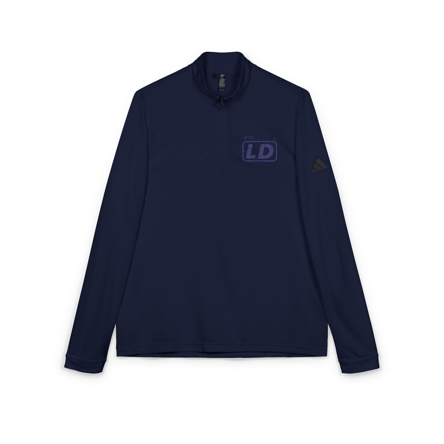 Embroidered adidas® Quarter-Zip pullover official basic logo initials