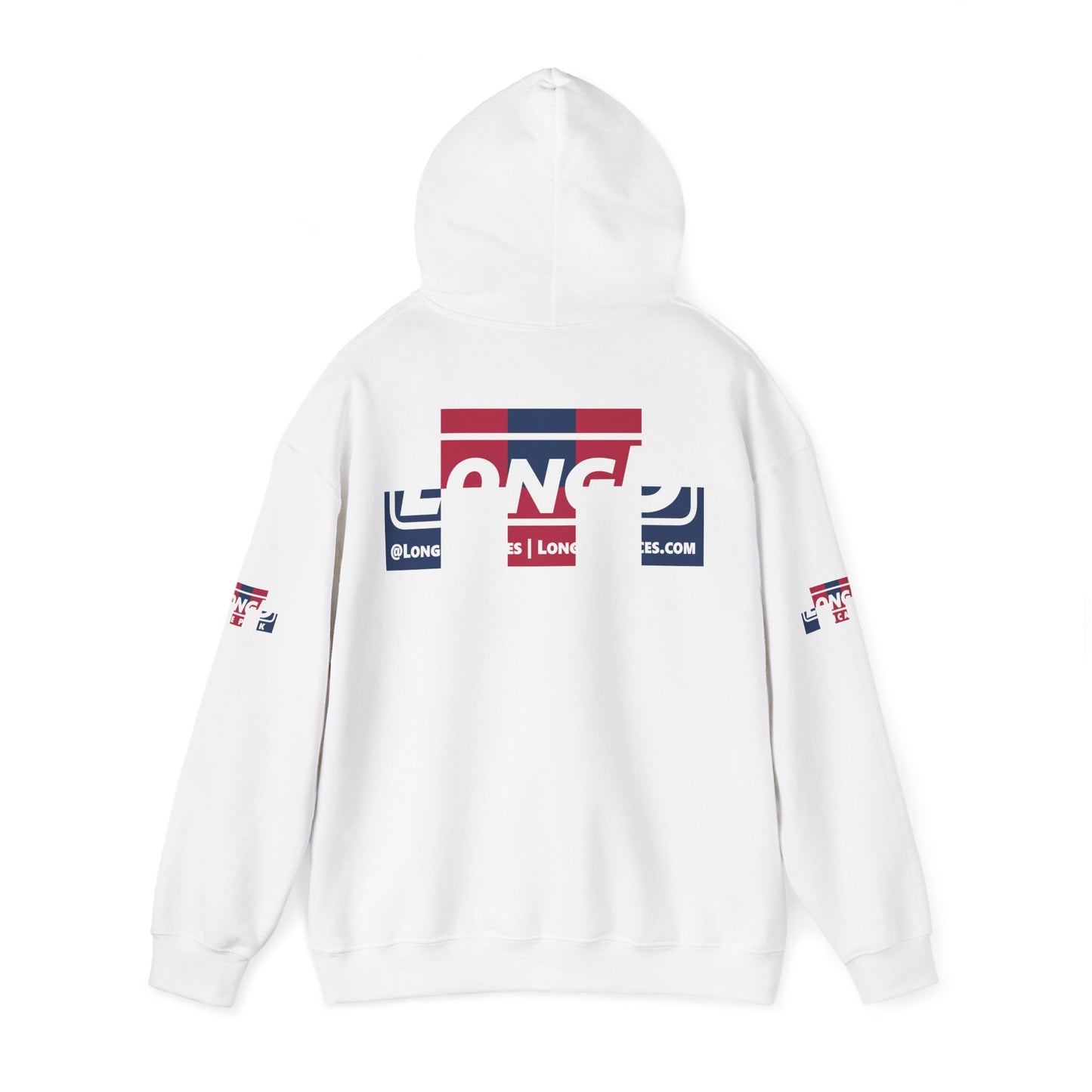 I firecracker LongD® negative 2x5 4-print single breasted tag logo hoodie