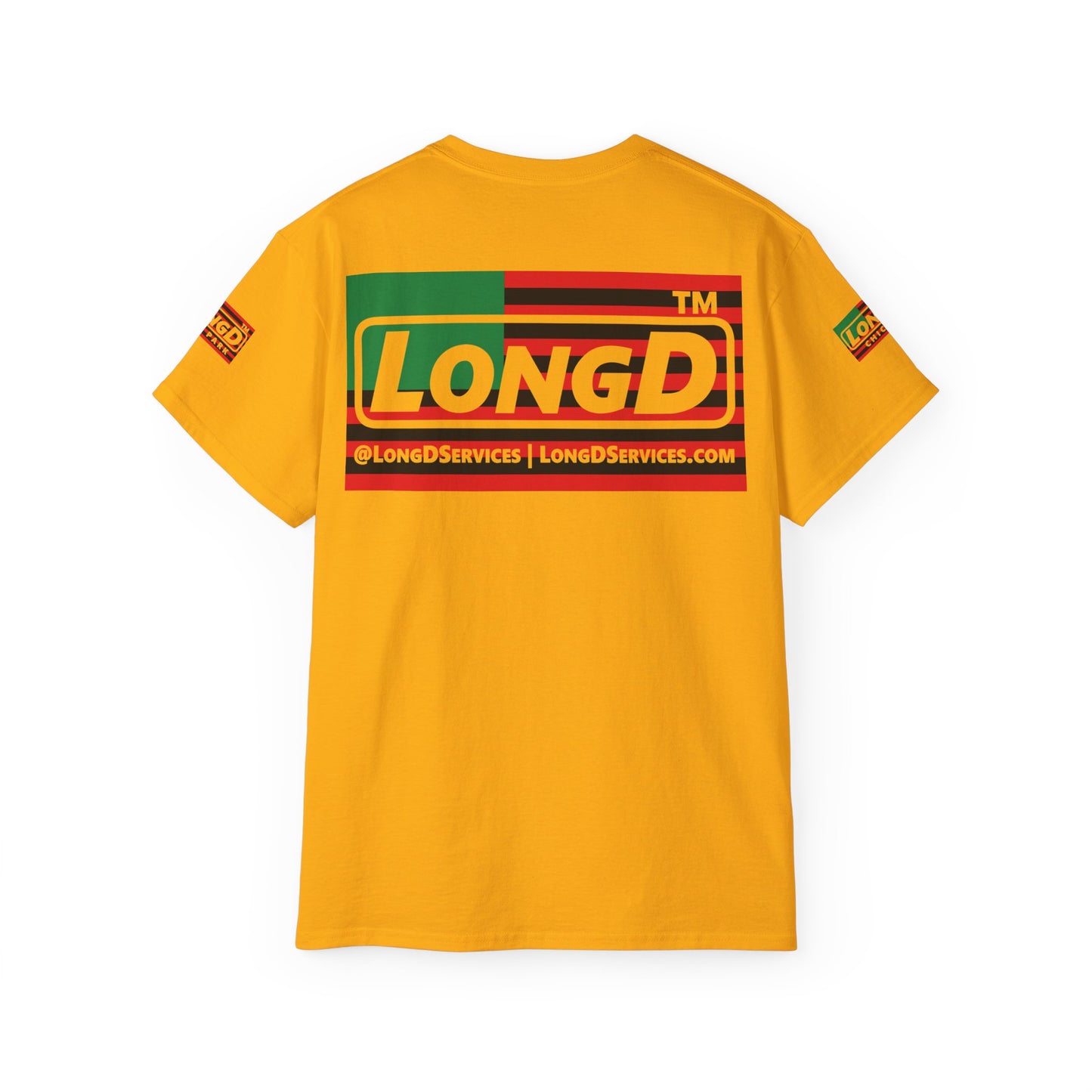 I fist LongD negative flag tag logo 4-print cotton tee