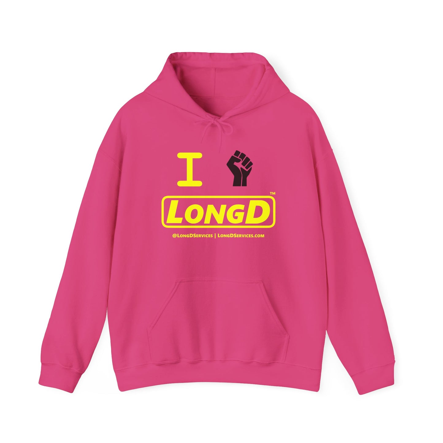I Fist LongD® Alternate Logo Hoodie with Juneteenth black fist